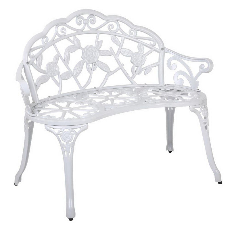 Victorian Garden Bench (White) - Furniture - Rivercity House And Home Co.
