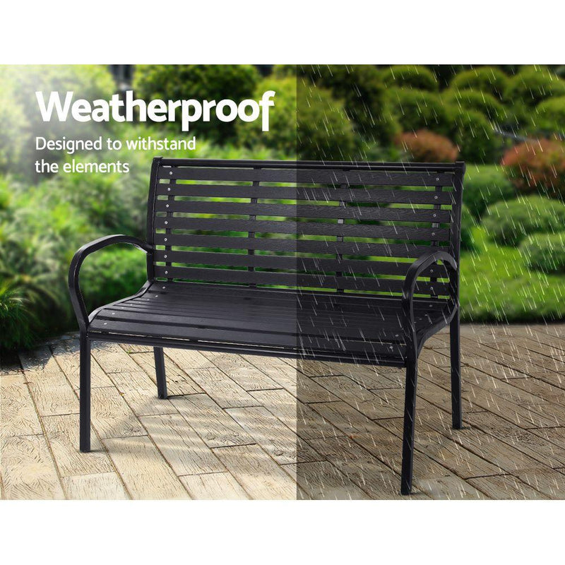 Victorian-inspired Garden Bench (Black) - Furniture - Rivercity House & Home Co. (ABN 18 642 972 209) - Affordable Modern Furniture Australia