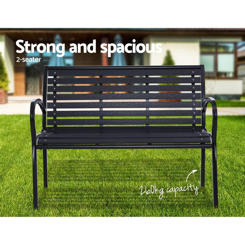 Victorian-inspired Garden Bench (Black) - Furniture - Rivercity House & Home Co. (ABN 18 642 972 209) - Affordable Modern Furniture Australia