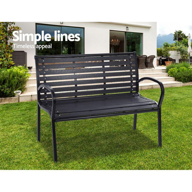 Victorian-inspired Garden Bench (Black) - Furniture - Rivercity House & Home Co. (ABN 18 642 972 209) - Affordable Modern Furniture Australia