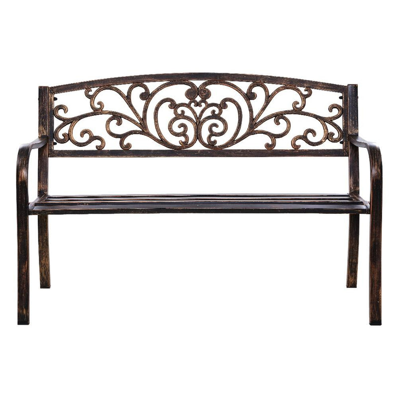 Vintage Iron Garden Bench Seat Bronze - Furniture - Rivercity House And Home Co.