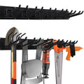 Wall Mounted Hook Rail Set Bike Holder Garden Tool Storage Rack Garage Organiser