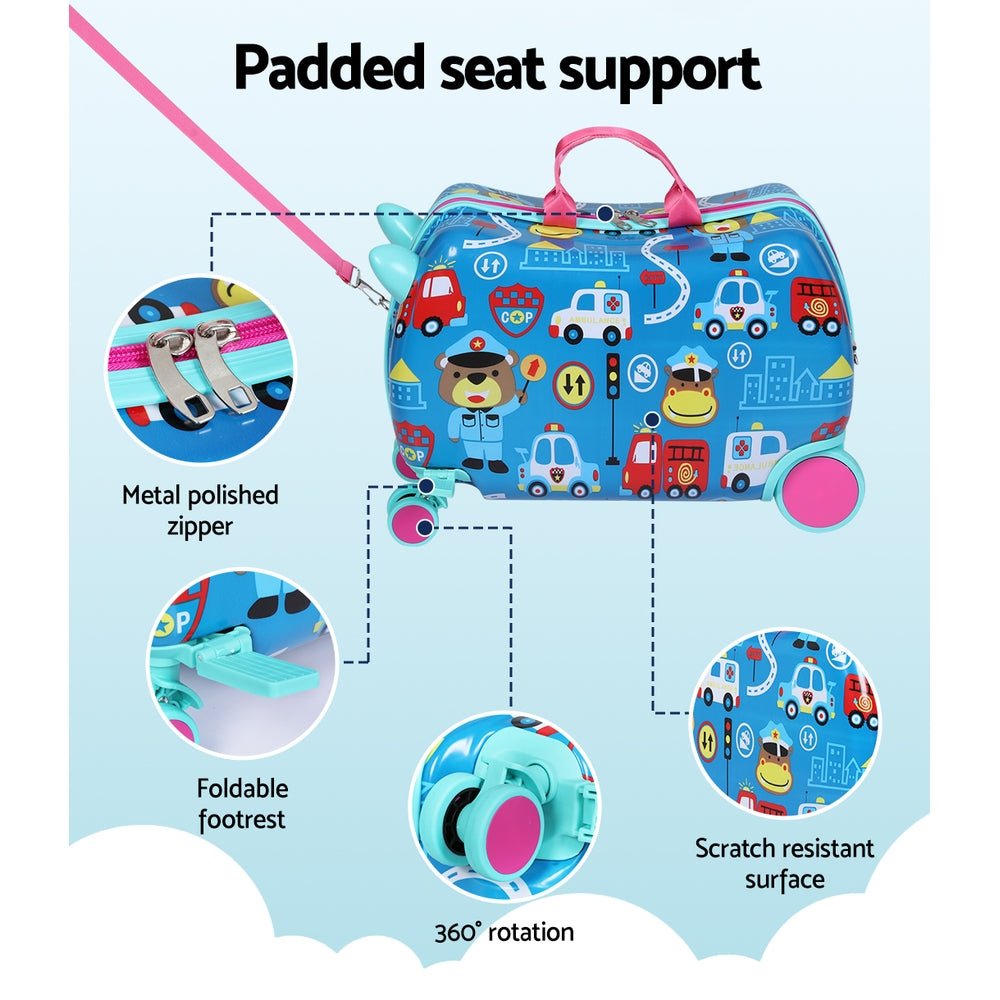 17" Kids Ride On Luggage Suitcase Cars - Home & Garden > Travel - Rivercity House & Home Co. (ABN 18 642 972 209) - Affordable Modern Furniture Australia