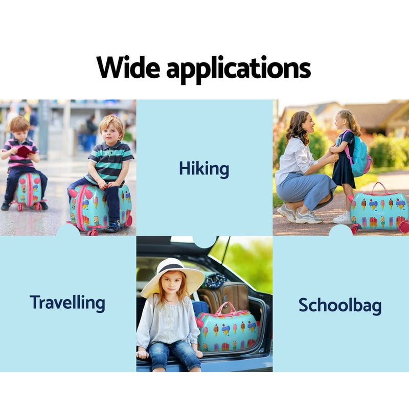 17" Kids Ride On Luggage Suitcase Ice Cream - Home & Garden > Travel - Rivercity House & Home Co. (ABN 18 642 972 209) - Affordable Modern Furniture Australia