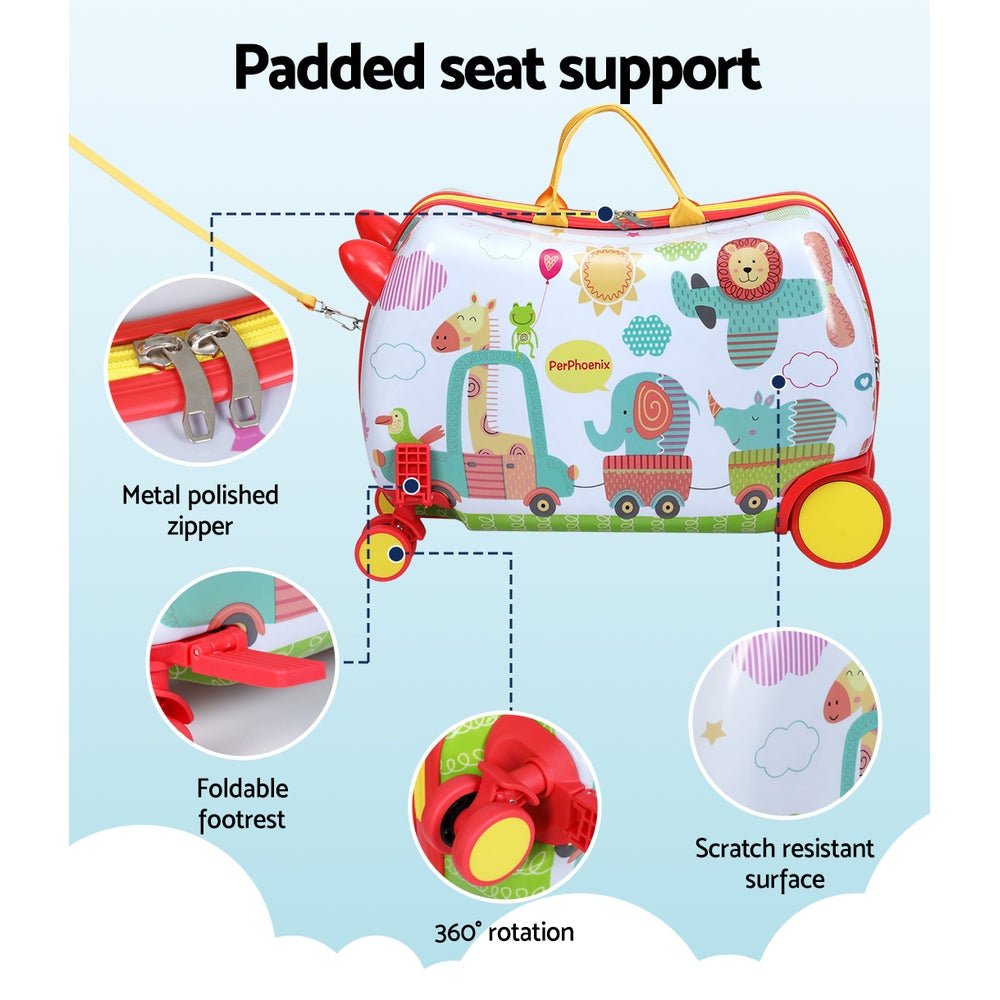 17" Kids Ride On Luggage Suitcase Zoo - Home & Garden > Travel - Rivercity House & Home Co. (ABN 18 642 972 209) - Affordable Modern Furniture Australia