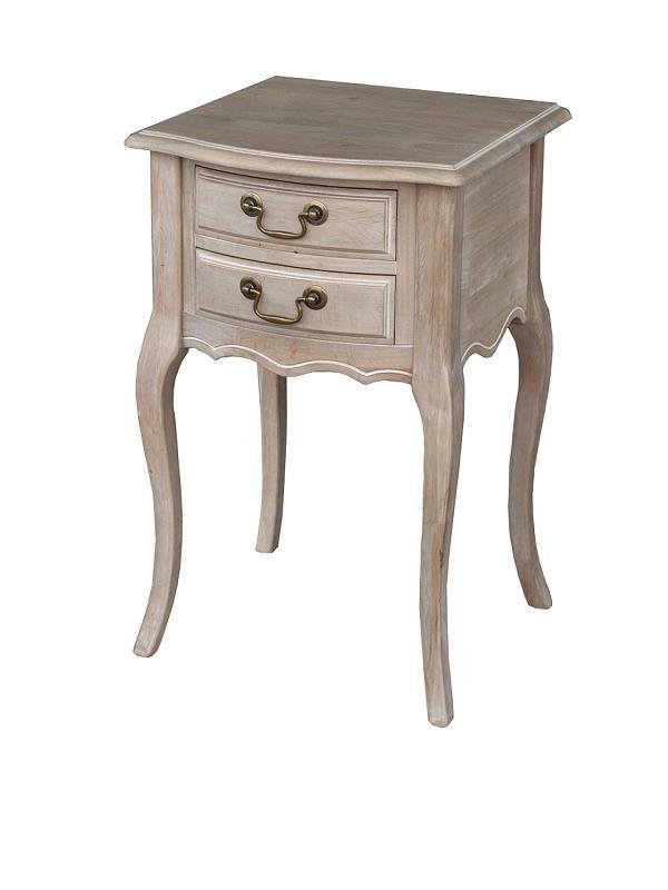 Wash White Louis XV Bedside Table - Furniture > Bedroom - Rivercity House & Home Co. (ABN 18 642 972 209) - Affordable Modern Furniture Australia