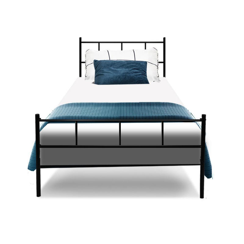 Wategos Metal Single Bed Frame Black - Rivercity House & Home Co. (ABN 18 642 972 209) - Affordable Modern Furniture Australia