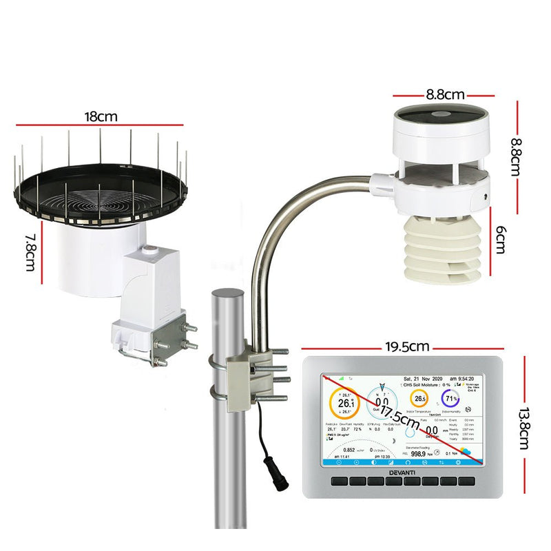 Weather Station Ultrasonic Anemometer Outdoor WiFi Rain Gauge Solar - Home & Garden > Garden Tools - Rivercity House & Home Co. (ABN 18 642 972 209) - Affordable Modern Furniture Australia