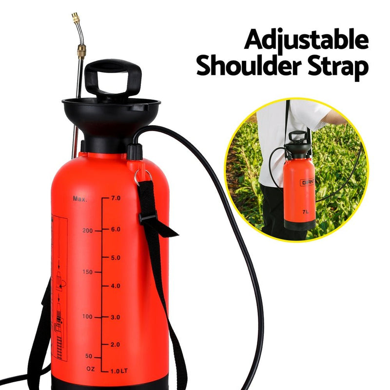 Weed Sprayer Pressure 7L Shoulder Garden Spray - Home & Garden > Garden Tools - Rivercity House & Home Co. (ABN 18 642 972 209) - Affordable Modern Furniture Australia