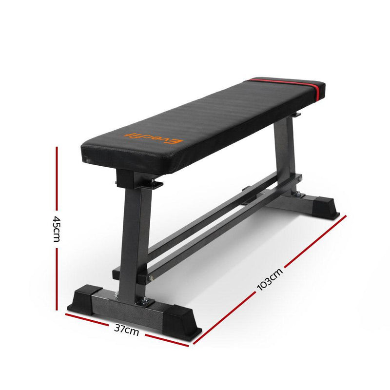 Weight Bench Flat Multi-Station Home Gym Squat Press Benches Fitness - Rivercity House & Home Co. (ABN 18 642 972 209) - Affordable Modern Furniture Australia