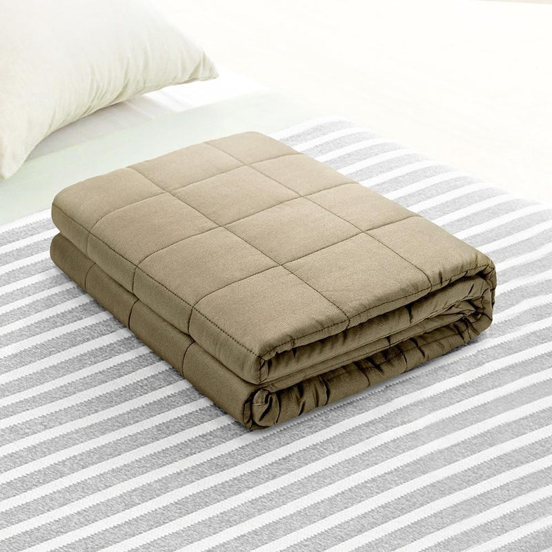 Weighted Calming Blanket 7KG Brown - Home & Garden > Bedding - Rivercity House & Home Co. (ABN 18 642 972 209) - Affordable Modern Furniture Australia