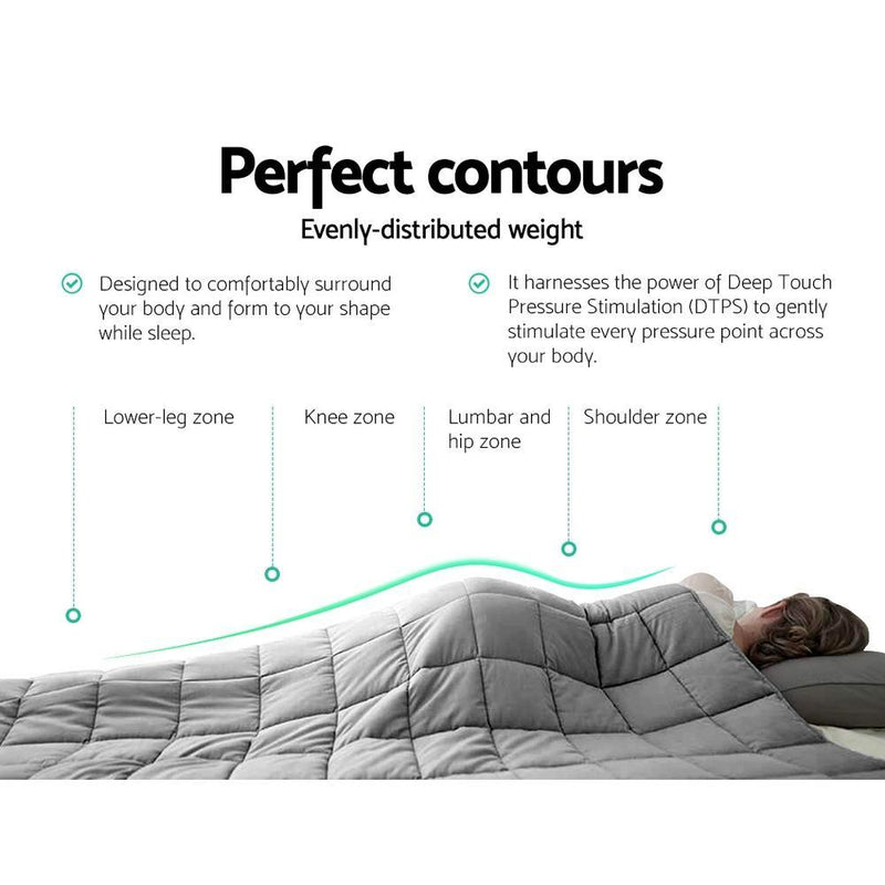 Weighted Calming Blanket 7KG Light Grey - Rivercity House & Home Co. (ABN 18 642 972 209) - Affordable Modern Furniture Australia