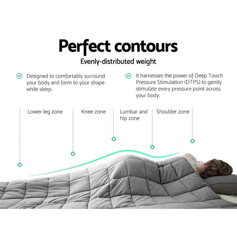 Weighted Calming Blanket 9KG Light Grey - Rivercity House & Home Co. (ABN 18 642 972 209) - Affordable Modern Furniture Australia
