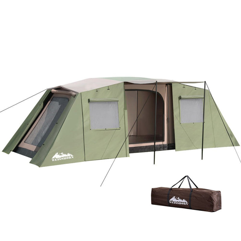 Weisshorn Camping Tent 10 Person Instant Up Tents Outdoor Family Hiking 3 Rooms - Outdoor > Camping - Rivercity House & Home Co. (ABN 18 642 972 209)