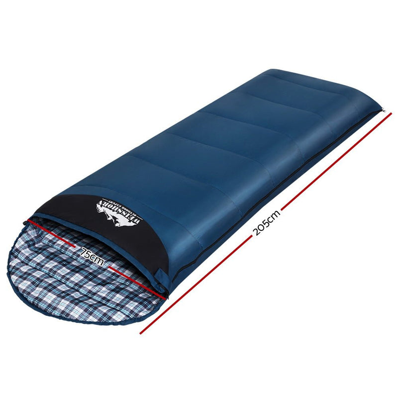 Sleeping Bag Single Camping Hiking Winter Thermal - Outdoor > Camping - Rivercity House & Home Co. (ABN 18 642 972 209) - Affordable Modern Furniture Australia
