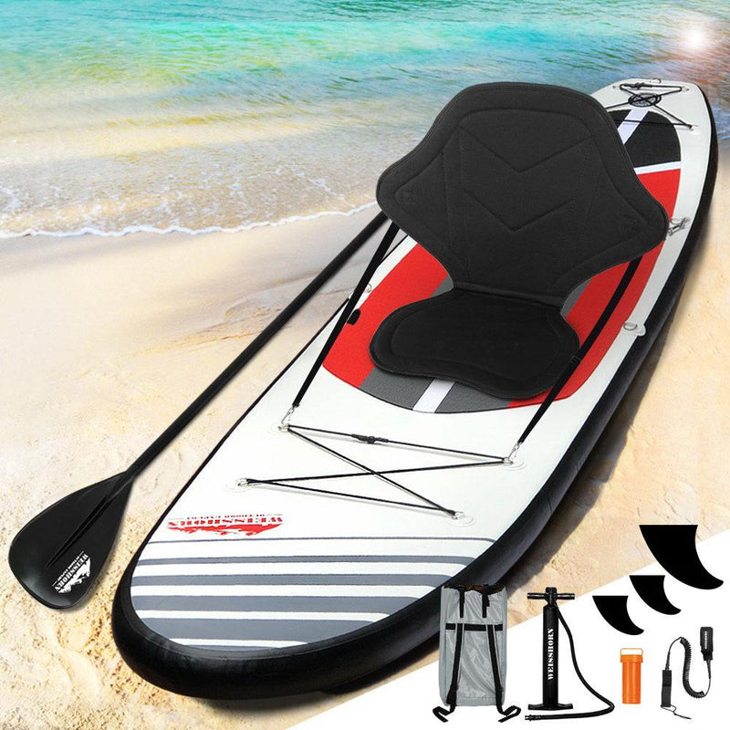 Stand Up Paddle Boards 11, Inflatable SUP Surfboard Paddleboard Kayak Red - Rivercity House & Home Co. (ABN 18 642 972 209) - Affordable Modern Furniture Australia