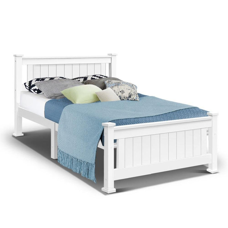 Wendy Wooden King Single Bed Frame White - Furniture > Bedroom - Rivercity House And Home Co.