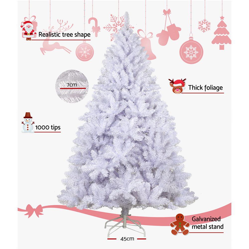 White Christmas Tree 2.1M 7FT - Rivercity House & Home Co. (ABN 18 642 972 209) - Affordable Modern Furniture Australia