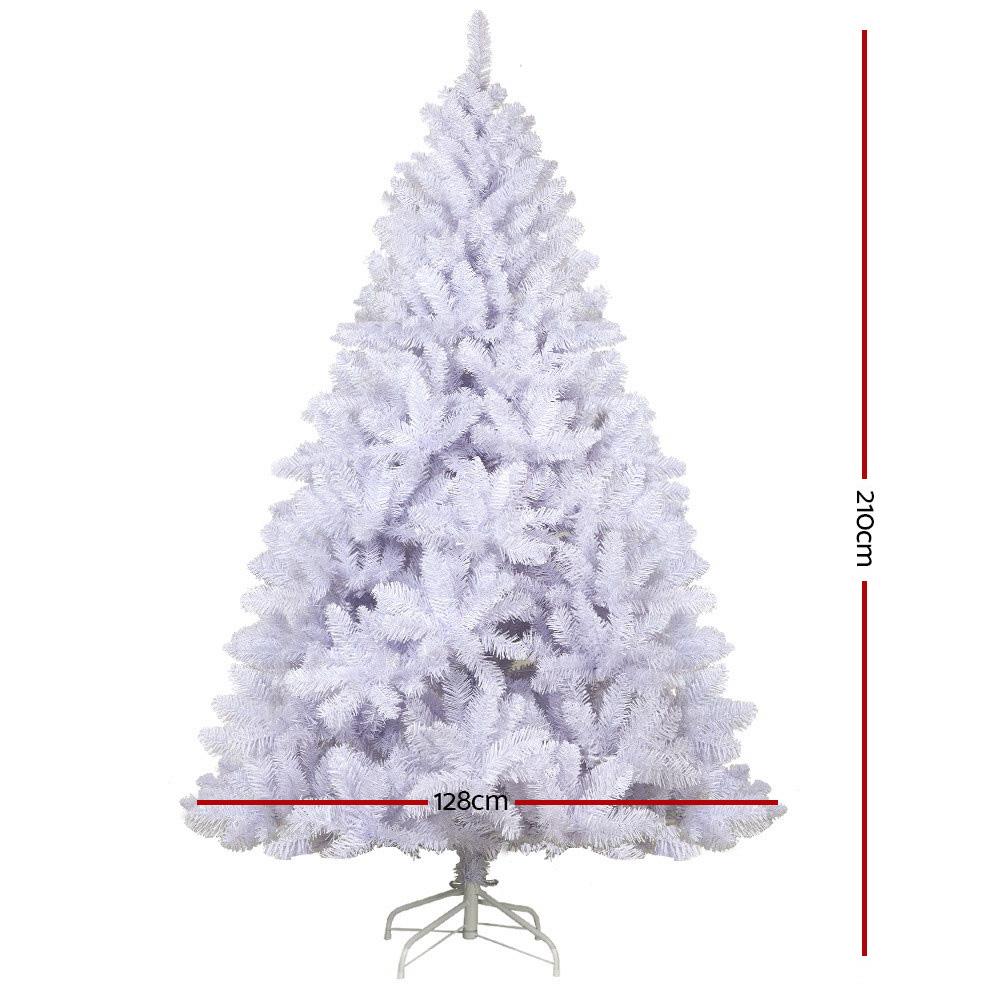 White Christmas Tree 2.1M 7FT - Rivercity House & Home Co. (ABN 18 642 972 209) - Affordable Modern Furniture Australia
