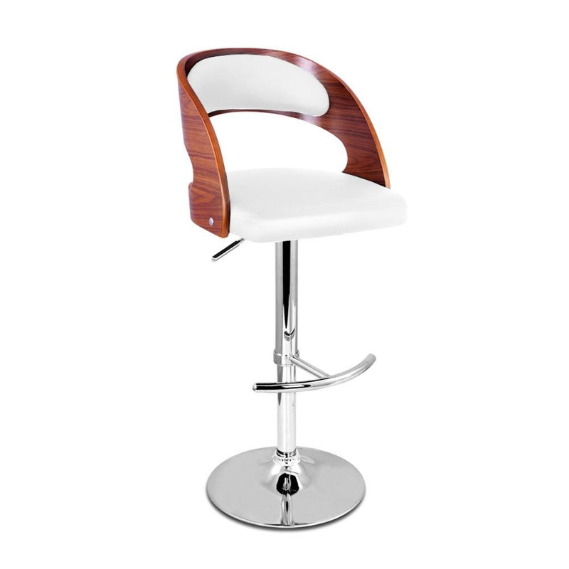 Wooden Bar Stool Bar Stool Kitchen Dining Chairs Gas Lift Bella White - Furniture > Bar Stools & Chairs - Rivercity House & Home Co. (ABN 18 642 972 209) - Affordable Modern Furniture Australia