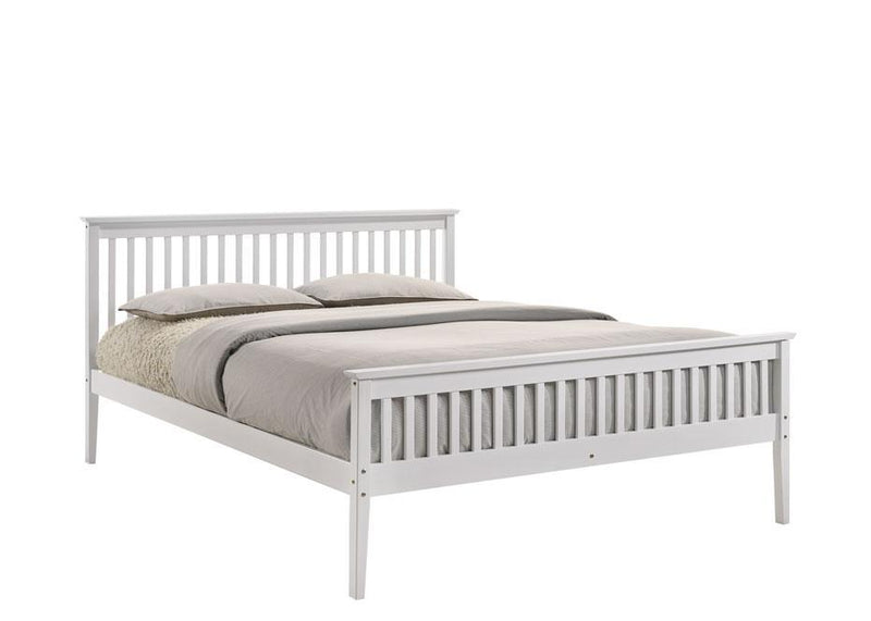 Wooden Double Bed Frame White - Furniture > Bedroom - Rivercity House & Home Co. (ABN 18 642 972 209) - Affordable Modern Furniture Australia