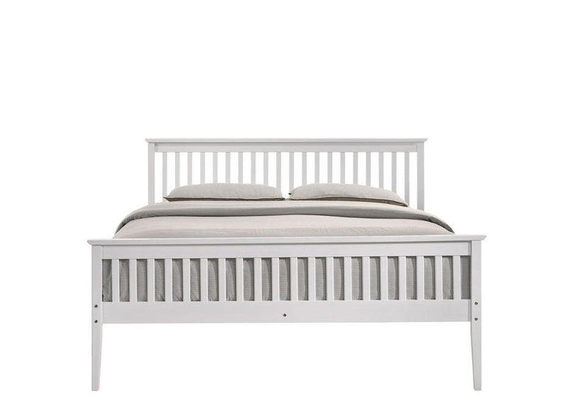 Wooden Double Bed Frame White - Furniture > Bedroom - Rivercity House & Home Co. (ABN 18 642 972 209) - Affordable Modern Furniture Australia