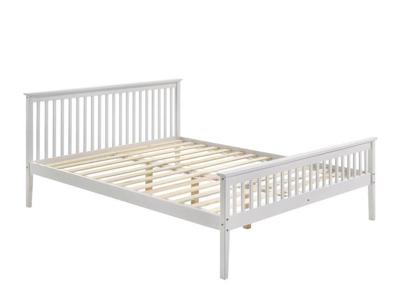 Wooden Double Bed Frame White - Furniture > Bedroom - Rivercity House & Home Co. (ABN 18 642 972 209) - Affordable Modern Furniture Australia