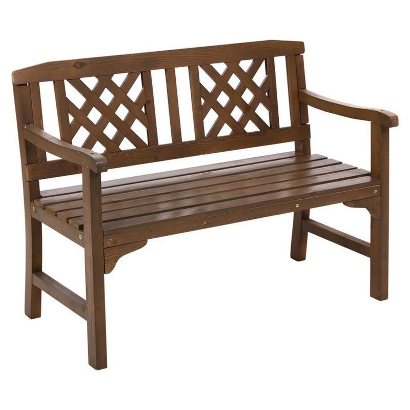 Wooden Garden Bench (Brown) - Furniture - Rivercity House And Home Co.