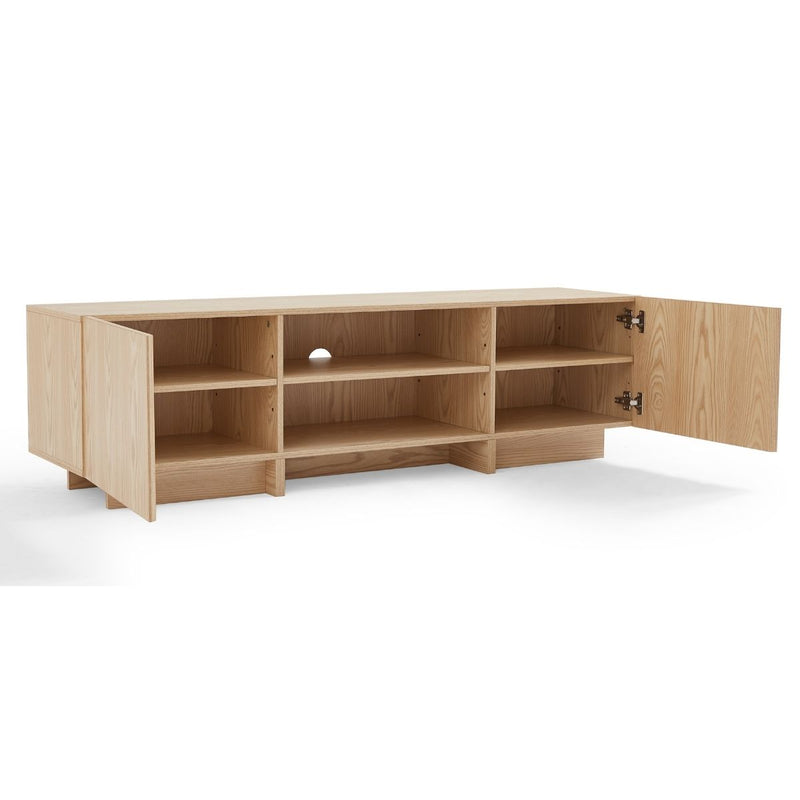 Wooden Minimalist TV Stand 160cm - Rivercity House & Home Co. (ABN 18 642 972 209) - Affordable Modern Furniture Australia