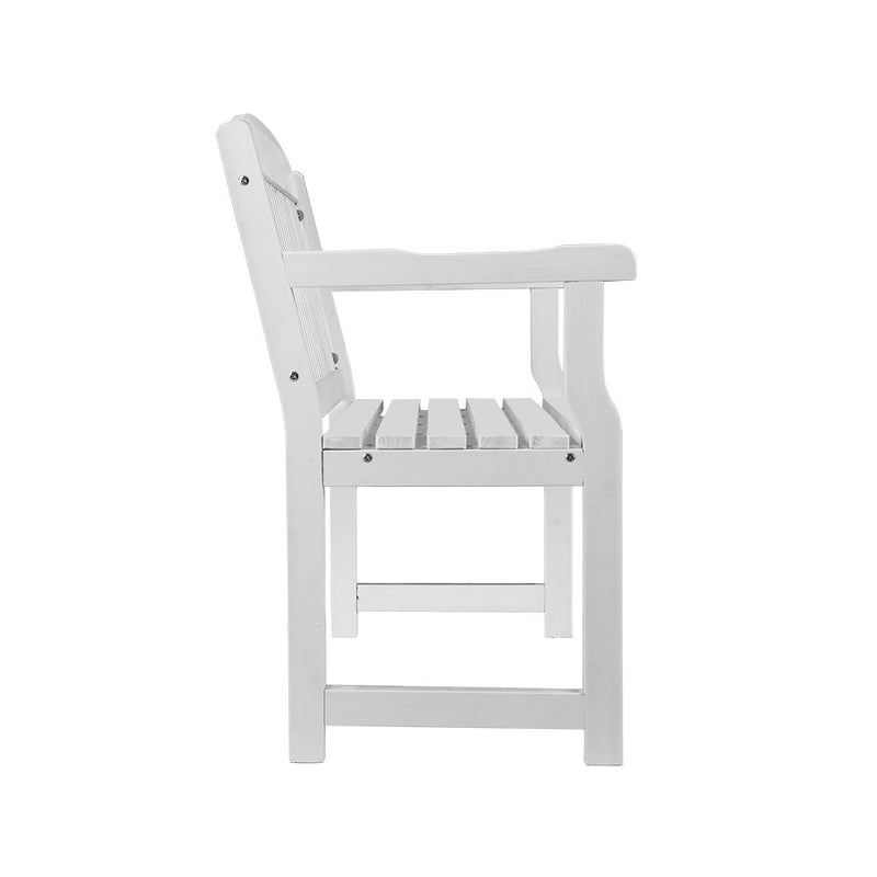 Wooden Outdoor Garden Bench Seat White - Furniture > Outdoor - Rivercity House & Home Co. (ABN 18 642 972 209) - Affordable Modern Furniture Australia