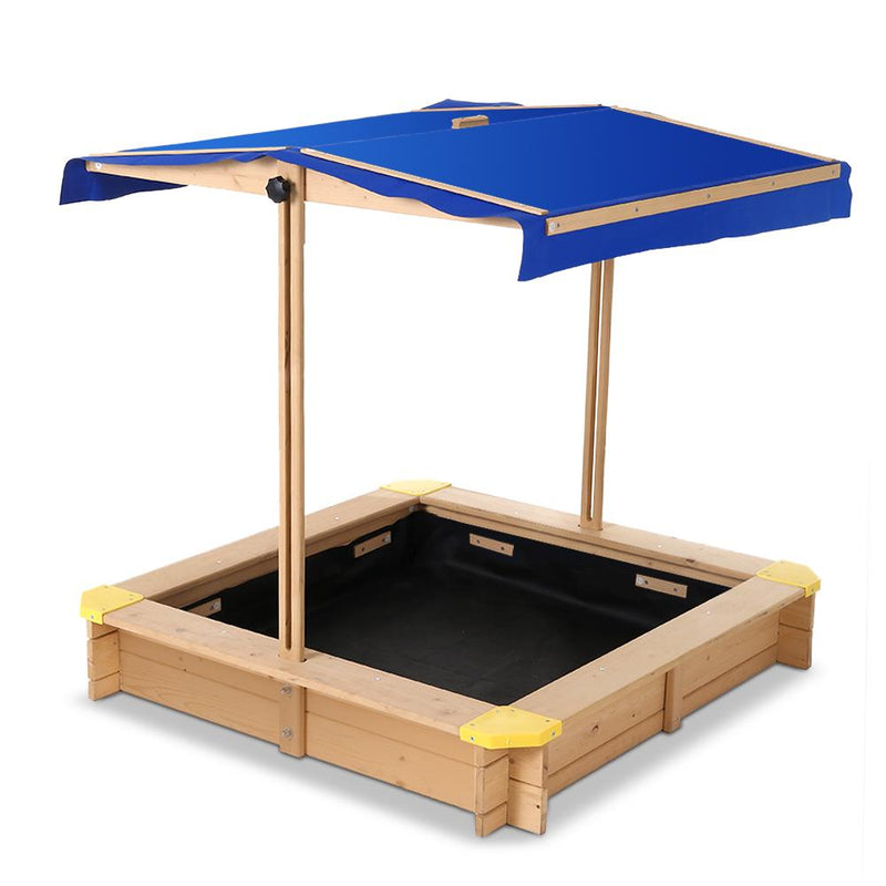 Wooden Outdoor Sand Box Set Sand Pit- Natural Wood - Rivercity House & Home Co. (ABN 18 642 972 209) - Affordable Modern Furniture Australia