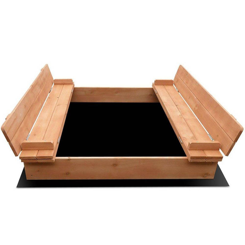 Wooden Outdoor Sandpit Set - Natural Wood - Rivercity House & Home Co. (ABN 18 642 972 209) - Affordable Modern Furniture Australia