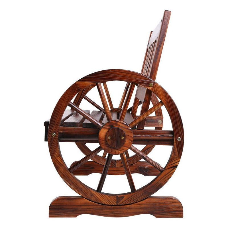 Wooden Wagon Wheel Chair - Rivercity House & Home Co. (ABN 18 642 972 209) - Affordable Modern Furniture Australia