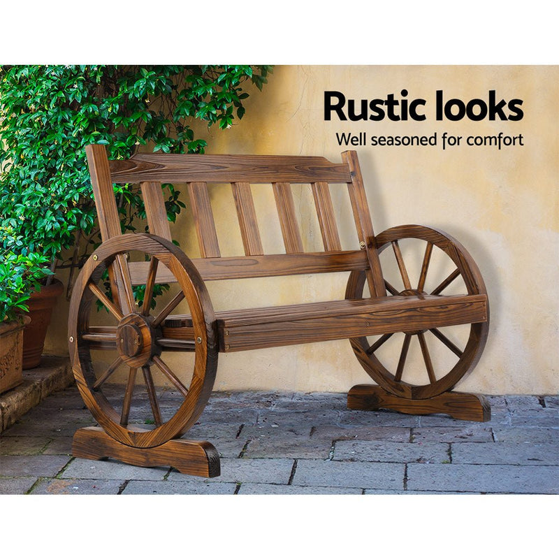 Wooden Wagon Wheel Chair - Rivercity House & Home Co. (ABN 18 642 972 209) - Affordable Modern Furniture Australia