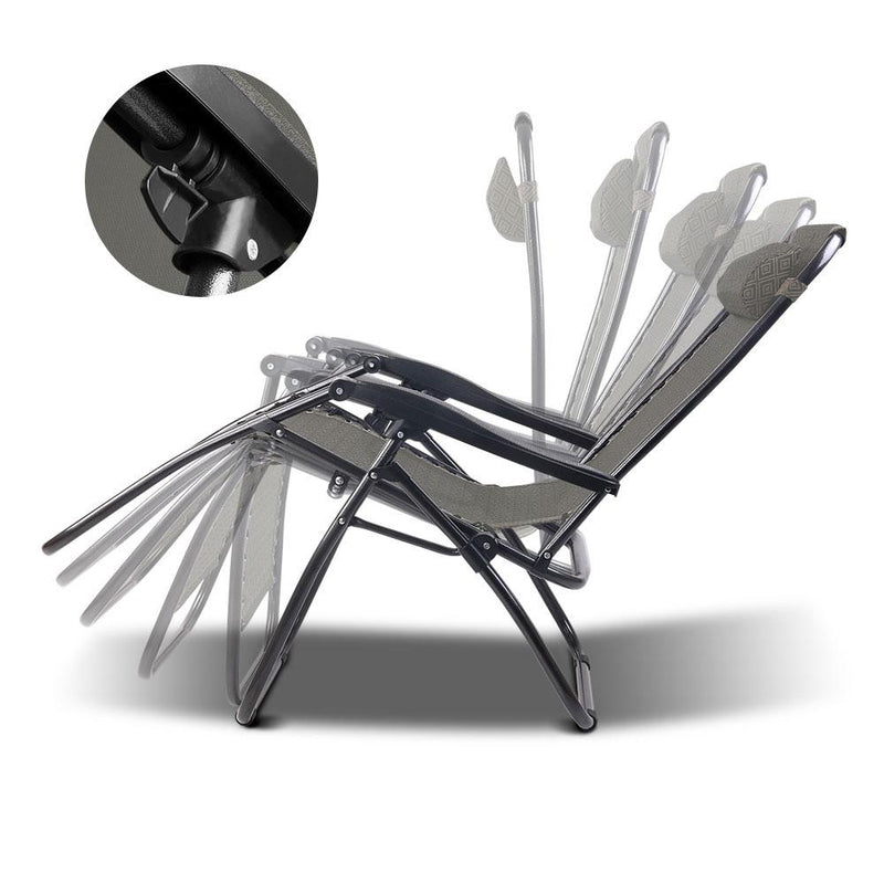 Zero Gravity Reclining Chair Grey (Single) - Rivercity House & Home Co. (ABN 18 642 972 209) - Affordable Modern Furniture Australia