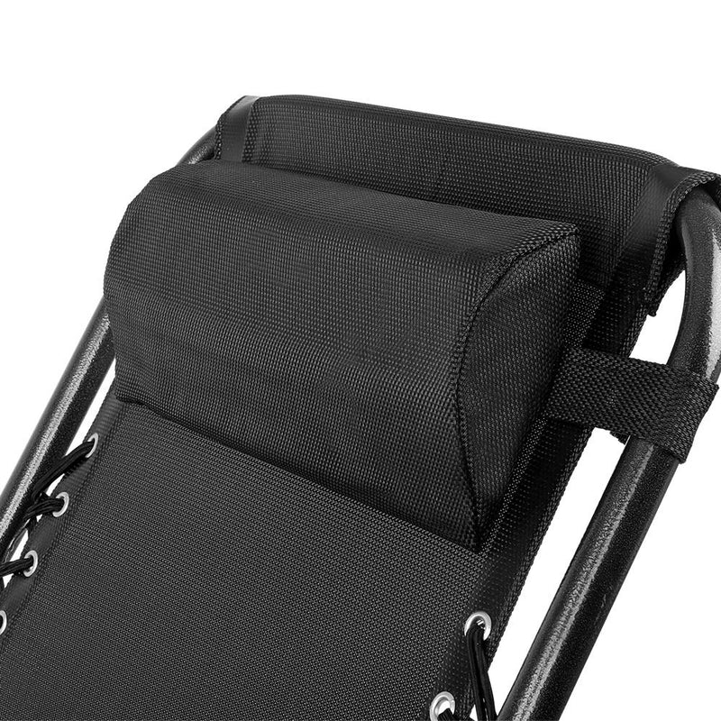 Zero Gravity Reclining Chairs Black (Twin Pack) - Furniture > Outdoor - Rivercity House And Home Co.