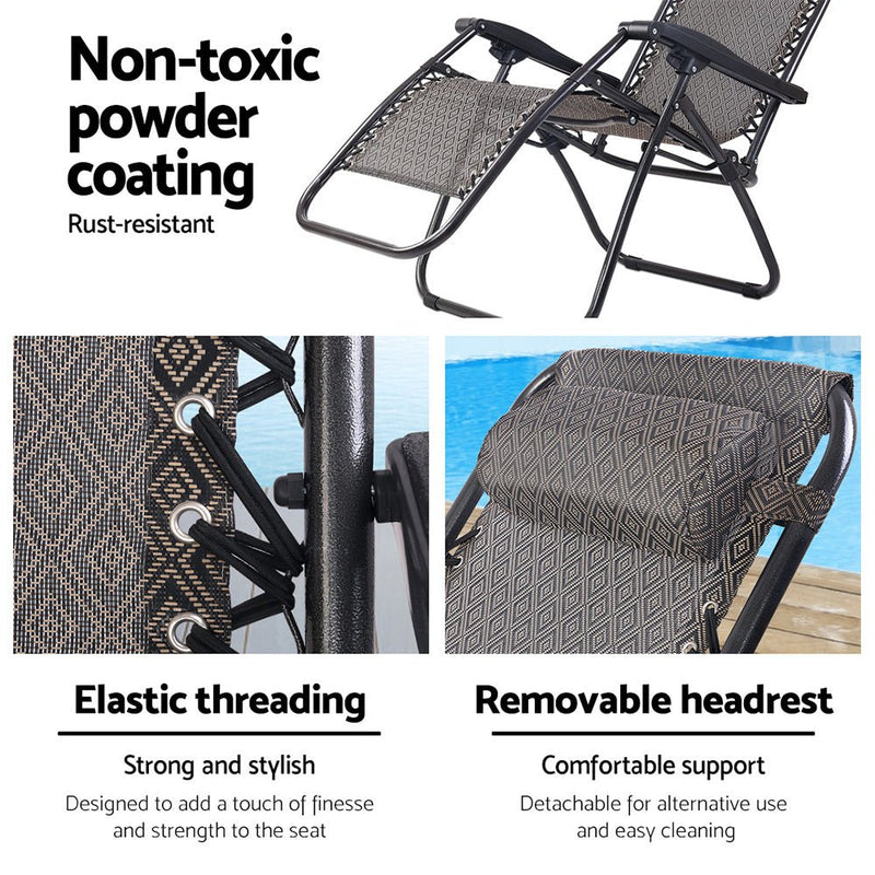 Zero Gravity Reclining Chairs (Twin Pack) - Furniture > Outdoor - Rivercity House & Home Co. (ABN 18 642 972 209) - Affordable Modern Furniture Australia